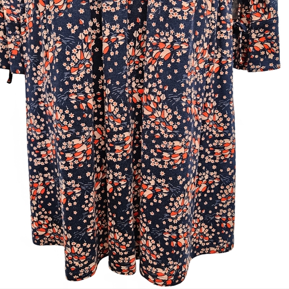 Boden Scoopneck Floral Dress Navy Pockets Mini Office Casual Size US 4P - Picture 5 of 16